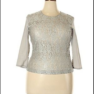 St. Emile Grey Lightweight Lace 3/4 Sleeve…